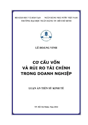 Luận văn cơ cấu vốn và rủi ro tài chính trong doanh nghiệp