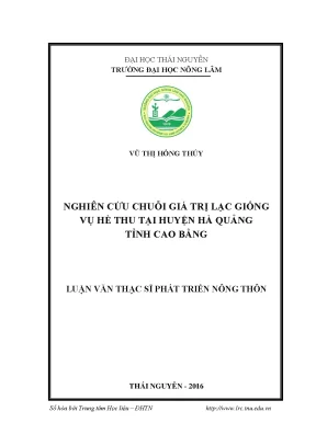 Luận văn thạc sĩ nghiên cứu chuỗi giá trị lạc giống vụ hè thu tại huyện hà quảng tỉnh cao bằng compressed