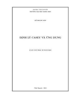 Luận văn thạc sĩ định lý casey và ứng dụng