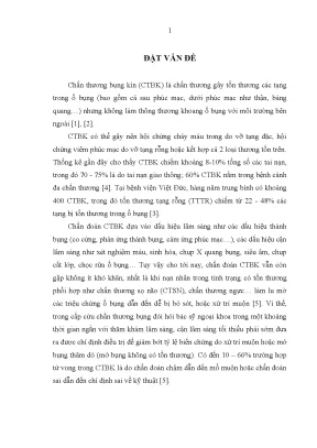 Luận án tiến sĩ nghiên cứu ứng dụng phẫu thuật nội soi chẩn đoán và điều trị các tổn thương tạng rỗng trong chấn thương bụng kín