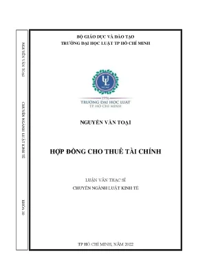 Luận văn hợp đồng cho thuê tài chính