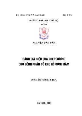 Luận án tiến sĩ đánh giá hiệu quả ghép xương cho bệnh nhân có khe hở cung hàm