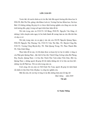 Luận án tiến sĩ sử học phật giáo quảng nam thế kỉ xvii xix