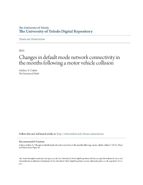 Luận văn changes in default mode network connectivity in the months following a motor vehicle collision