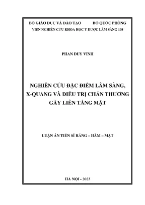 Luận án tiến sĩ nghiên cứu đặc điểm lâm sàng x quang và điều trị chấn thương gãy liên tầng mặt