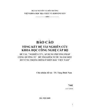 Luận văn nghiên cứu áp dụng phương pháp cộng hưởng từ để tìm kiếm nước ngầm một số vùng trọng điểm ở miền bắc việt nam