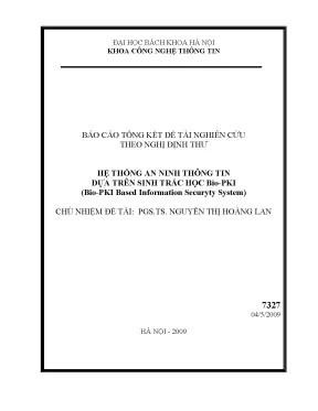 Luận văn hệ thống an ninh thông tin dựa trên sinh trắc học bio pki
