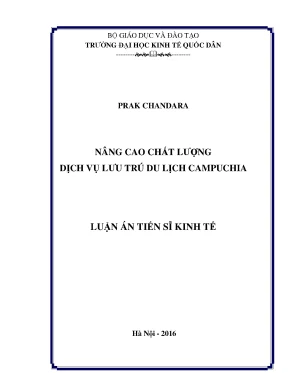 Luận án tiến sĩ nâng cao chất lượng dịch vụ lưu trú du lịch campuchia