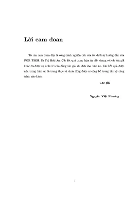 Luận án một số vấn đề của lý thuyết nevanlinna và ứng dụng cho đa thức vi phân