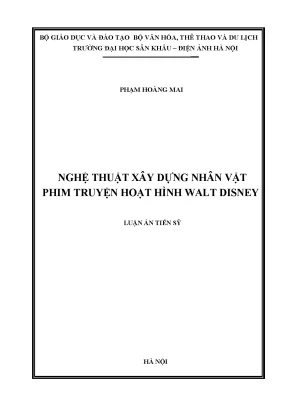 Luận án tiến sĩ nghệ thuật xây dựng nhân vật phim truyện hoạt hình walt disney