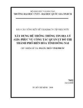 Luận văn xây dựng hệ thống thông tin địa lý gis phục vụ công tác quản lý đô thị thành phố biên hòa tỉnh đồng nai