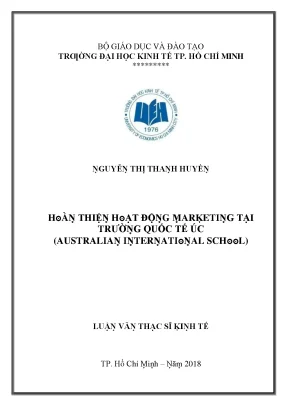 Luận văn hoàn thiện hoạt động marketing tại trường quốc tế úc australian international school lvts