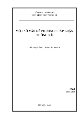 Luận văn một số vấn đề phương pháp luận thống kê 1