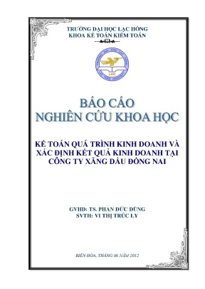 Luận văn kế toán quá trình kinh doanh và xác định kết quả kinh doanh tại công ty xăng dầu đồng nai