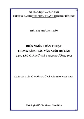 Luận án tiến sĩ diễn ngôn trần thuật trong sáng tác văn xuôi hư cấu của tác giả nữ việt nam đương đại