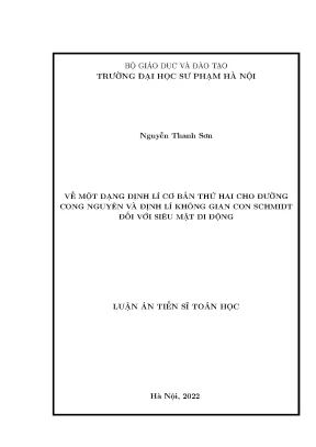 Luận án tiến sĩ về một dạng định lí cơ bản thứ hai cho đường cong nguyên và định lí không gian con schmidt đối với siêu mặt di động