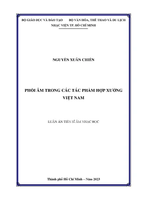 Luận án tiến sĩ phối âm trong các tác phẩm hợp xướng việt nam