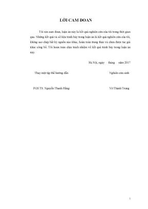 Luận án tiến sĩ nghiên cứu xác định các thông số công nghệ xử lý rong lục việt nam và lên men ethanol góp phần phát triển cồn nhiên liệu