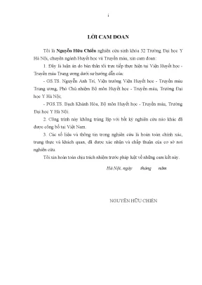 Luận án tiến sĩ đánh giá kết quả điều trị lơ xê mi cấp dòng tủy bằng ghép tế bào gốc tạo máu đồng loài