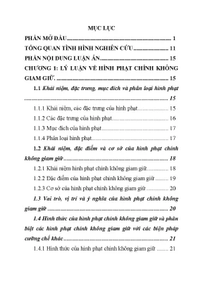 Luận án tiến sĩ luật học hình phạt chính không giam giữ trong luật hình sự việt nam