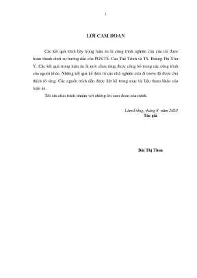 Luận án tiến sĩ quá trình du nhập và phát triển của tín ngưỡng thờ mẫu ở lâm đồng từ đầu thế kỷ xx đến năm 2018