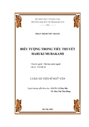 Luận án tiến sĩ ngữ văn biểu tượng trong tiểu thuyết haruki murakami