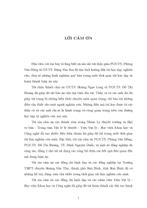 Luận án tiến sĩ vật lý hiệu ứng vật lý mới trong các mô hình 3 3 1 tiết kiệm cải tiến