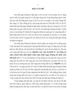 Luận án tiến sĩ nghiên cứu sự biến đổi nồng độ hs crp hs troponin t nt probnp huyết thanh và chức năng tâm trương thất trái ở bệnh nhân đau thắt ngực không ổn định