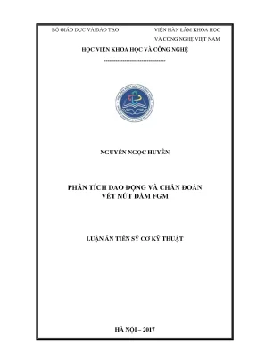 Luận án tiến sĩ phân tích dao động và chuẩn đoán vết nứt dầm fgm