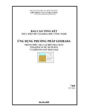 Luận văn nghiên cứu ứng dụng phương pháp georada trong điều tra tai biến địa chất tìm kiếm nước dưới đất và khoáng sản kim loại