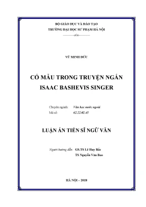 Luận án tiến sĩ cổ mẫu trong truyện ngắn isaac bashevis singer