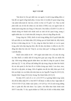 Luận án tiến sĩ nghiên cứu hoạt động đảm bảo thuốc bảo hiểm y tế tại bvqy 105