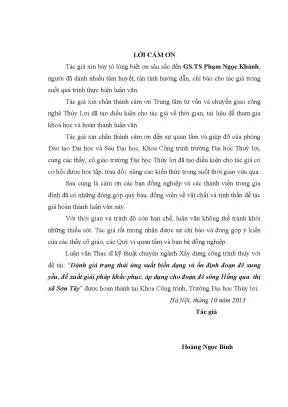 Luận văn thạc sĩ đánh giá trạng thái ứng suất biến dạng và ổn định đoạn đê xung yếu đề xuất giải pháp khắc phục áp dụng cho đoạn đê sông hồng qua thị xã sơn tây