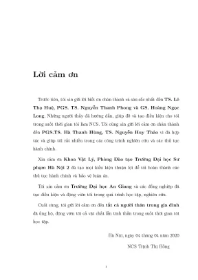 Luận án tiến sĩ vật lý quá trình phân rã của higgs boson h → zγ và h → μτ trong một số mô hình 3 3 1
