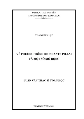 Luận văn thạc sĩ về phương trình diophante pillai và một số mở rộng