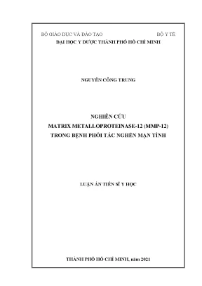 Luận án tiến sĩ nghiên cứu matrix metalloproteinase 12 mmp 12 trong bệnh phổi tắc nghẽn mạn tính