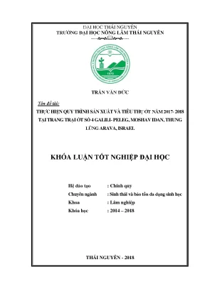 Luận văn thực hiện quy trình sản xuất ớt và tiêu thụ ớt năm 2017 2018 tại trang trại số 4 galili peleg moshav idan thung lũng arava israel