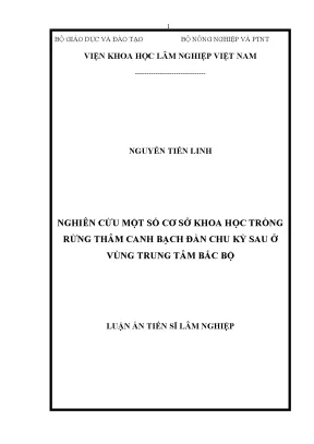 Luận án tiến sĩ nghiên cứu một số cơ sở khoa học trồng rừng thâm canh bạch đàn chu kỳ sau ở vùng trung tâm bắc bộ