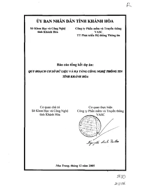 Luận văn quy hoạch cơ sở dữ liệu và hạ tầng công nghệ thông tin tỉnh khánh hòa
