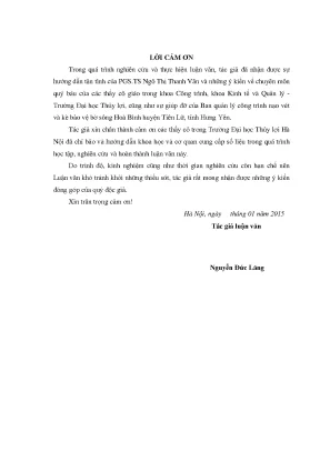Luận văn thạc sĩ giải pháp tăng công tác quản lý chi phí xây dựng trong giai đoạn thực hiện đầu tư tại ban quản lý công trình nạo vét và kè bảo vệ bờ sông hòa binh huyện tiên lũ tỉnh hưng yên