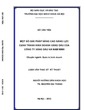 Luận văn thạc sĩ một số giải pháp nâng cao năng lực cạnh tranh kinh doanh xăng dầu của công ty xăng dầu hà nam ninh