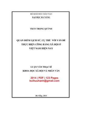 Luận văn thạc sĩ khoa học xã hội và nhân văn quan điểm lịch sử cụ thể với vấn đề thực hiện công bằng xã hội ở việt nam hiện nay