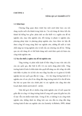 Luận án tiến sĩ tác động đầu tư công đến tăng trưởng kinh tế vùng đồng bằng sông cửu long