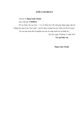 Luận văn thạc sĩ cơ sở khoa học đề xuất giải pháp nâng cấp hệ thống tiêu trạm bơm yên lệnh