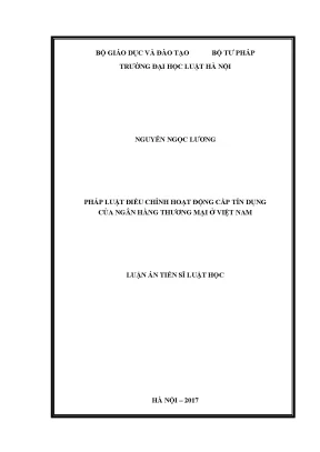 Luận án tiến sĩ luật học pháp luật điều chỉnh hoạt động cấp tín dụng của nhtm ở việt nam