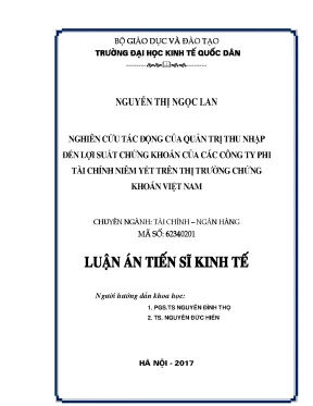 Luận án tiến sĩ tổ chức kế toán quản trị chi phí vận tải hàng hóa trong các công ty vận tải đường bộ việt nam