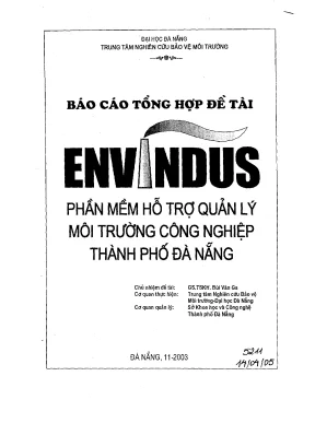 Luận văn phần mềm hỗ trợ quản lý môi trường công nghiệp thành phố đà nẵng