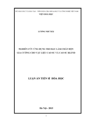 Luận án tiến sĩ nghiên cứu ứng dụng tro bay làm chất độn gia cường cho vật liệu cao su và cao su blend