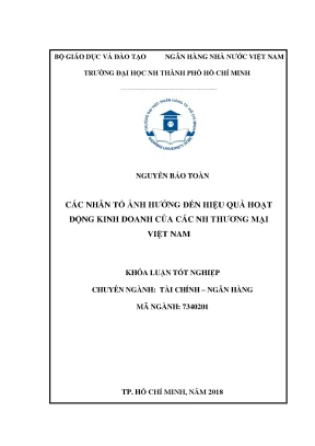 Luận văn các nhân tố ảnh hưởng đến hiệu quả hoạt động kinh doanh