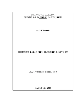 Luận văn nghiên cứu hiệu ứng radio điện lượng tử